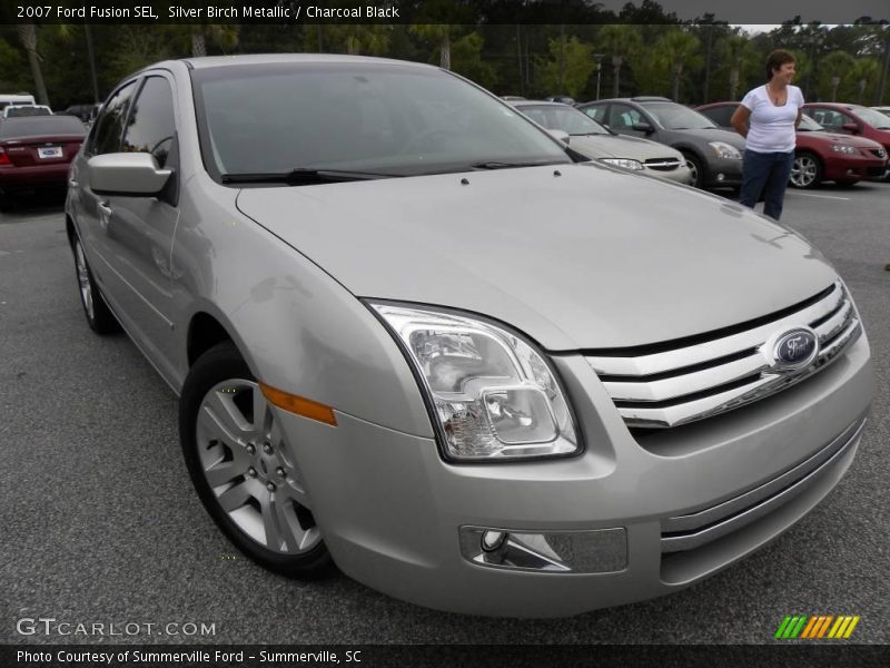 Silver Birch Metallic / Charcoal Black 2007 Ford Fusion SEL