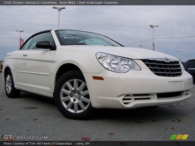 Stone White / Dark Khaki/Light Graystone 2008 Chrysler Sebring LX Convertible