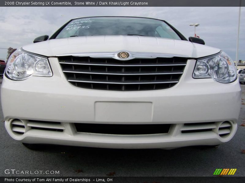 Stone White / Dark Khaki/Light Graystone 2008 Chrysler Sebring LX Convertible