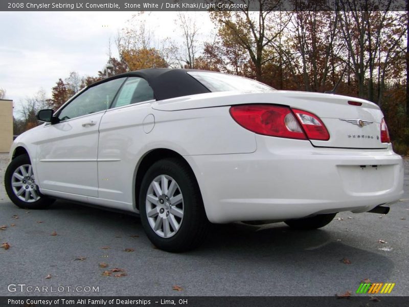 Stone White / Dark Khaki/Light Graystone 2008 Chrysler Sebring LX Convertible