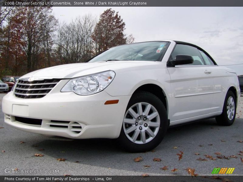 Stone White / Dark Khaki/Light Graystone 2008 Chrysler Sebring LX Convertible