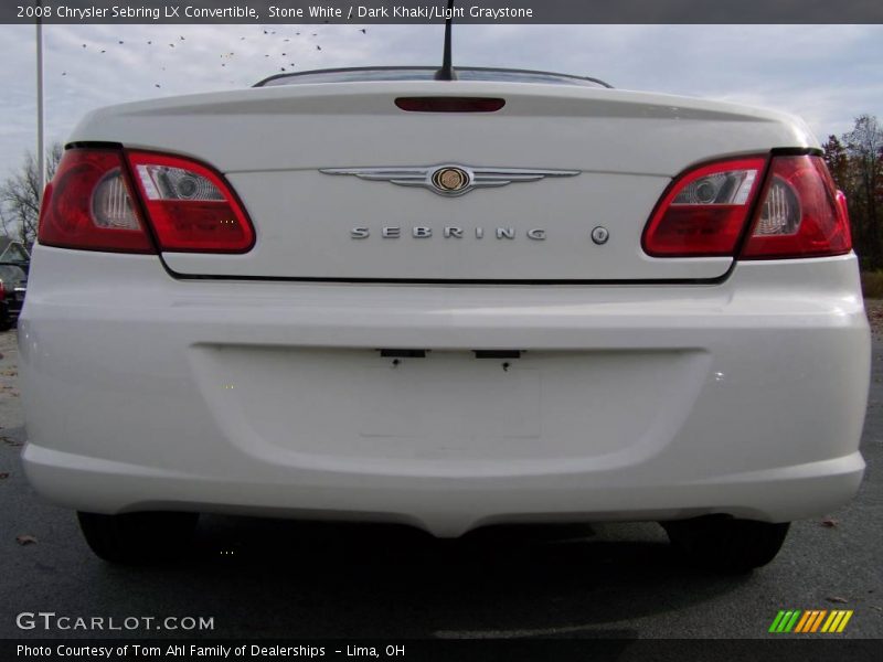 Stone White / Dark Khaki/Light Graystone 2008 Chrysler Sebring LX Convertible