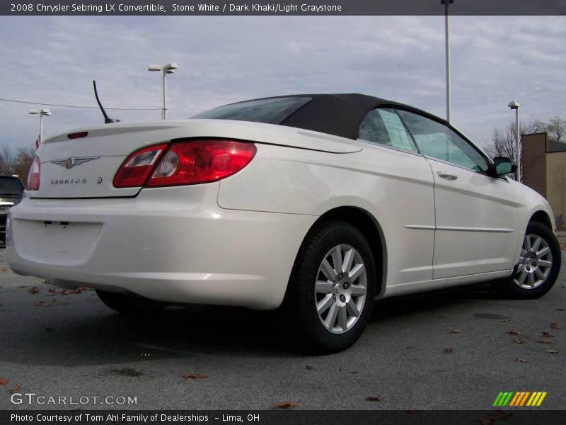 Stone White / Dark Khaki/Light Graystone 2008 Chrysler Sebring LX Convertible