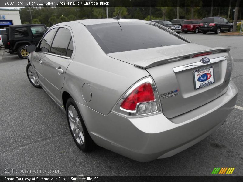 Silver Birch Metallic / Charcoal Black 2007 Ford Fusion SEL