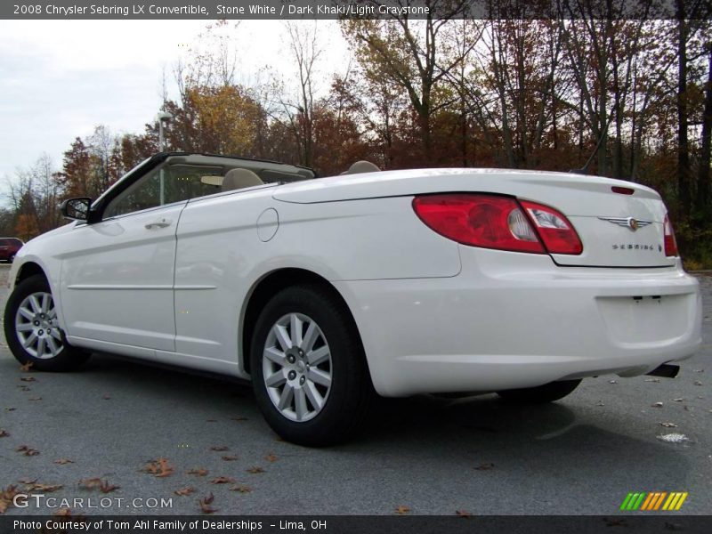 Stone White / Dark Khaki/Light Graystone 2008 Chrysler Sebring LX Convertible