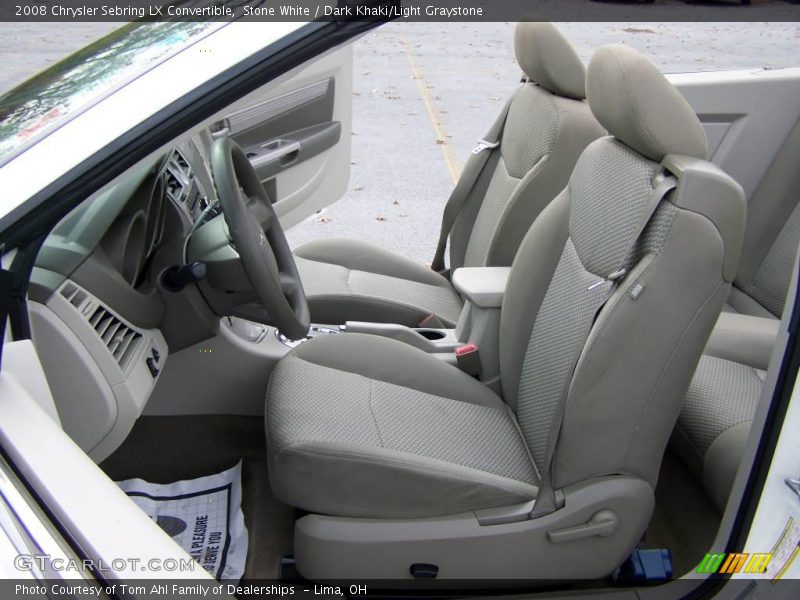 Stone White / Dark Khaki/Light Graystone 2008 Chrysler Sebring LX Convertible