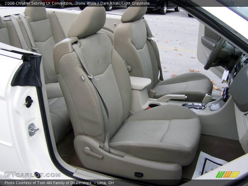 Stone White / Dark Khaki/Light Graystone 2008 Chrysler Sebring LX Convertible