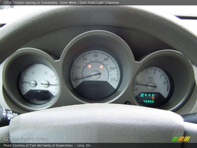 Stone White / Dark Khaki/Light Graystone 2008 Chrysler Sebring LX Convertible