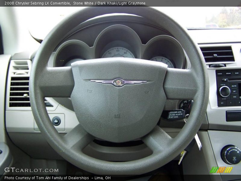 Stone White / Dark Khaki/Light Graystone 2008 Chrysler Sebring LX Convertible