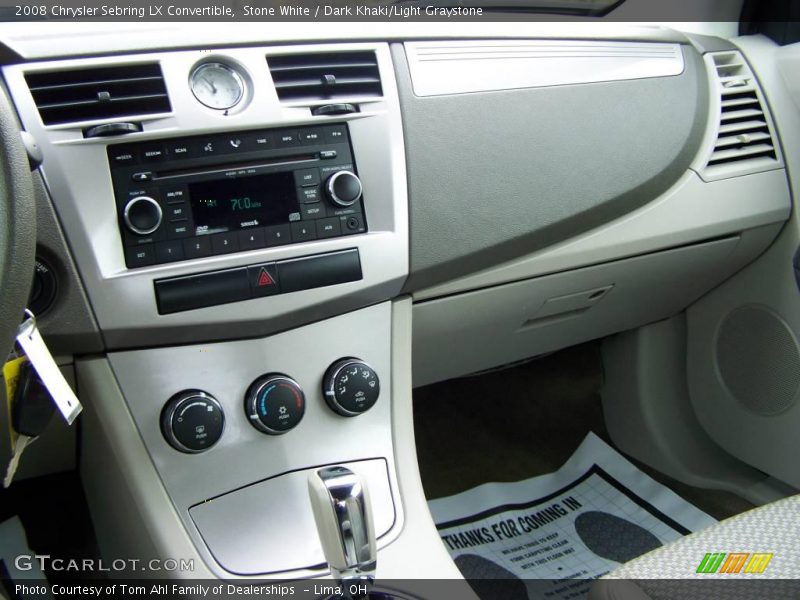 Stone White / Dark Khaki/Light Graystone 2008 Chrysler Sebring LX Convertible