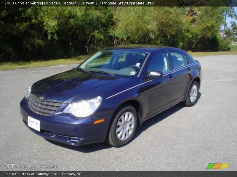 Modern Blue Pearl / Dark Slate Gray/Light Slate Gray 2008 Chrysler Sebring LX Sedan
