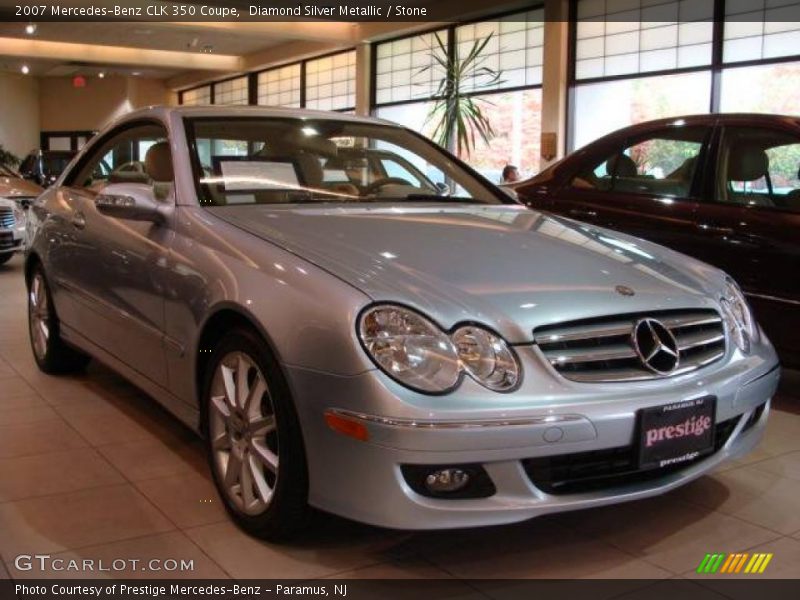 Diamond Silver Metallic / Stone 2007 Mercedes-Benz CLK 350 Coupe