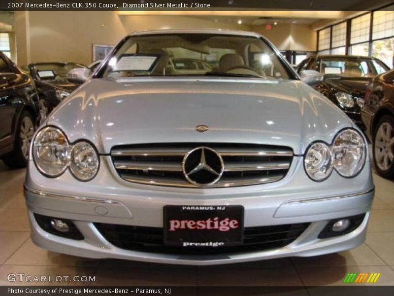 Diamond Silver Metallic / Stone 2007 Mercedes-Benz CLK 350 Coupe