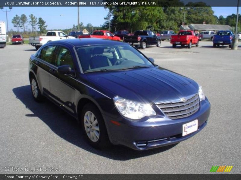 Modern Blue Pearl / Dark Slate Gray/Light Slate Gray 2008 Chrysler Sebring LX Sedan