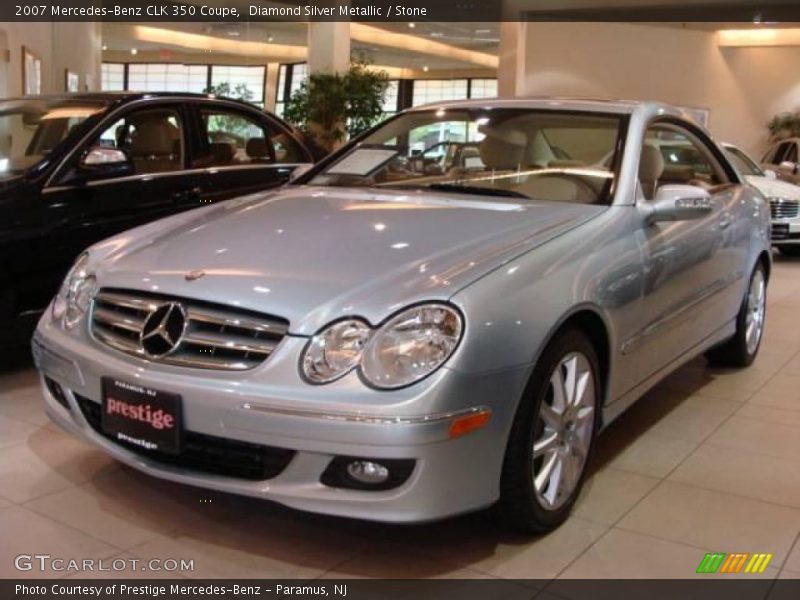 Diamond Silver Metallic / Stone 2007 Mercedes-Benz CLK 350 Coupe