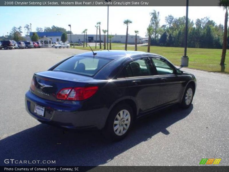 Modern Blue Pearl / Dark Slate Gray/Light Slate Gray 2008 Chrysler Sebring LX Sedan