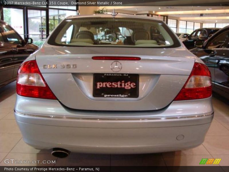 Diamond Silver Metallic / Stone 2007 Mercedes-Benz CLK 350 Coupe