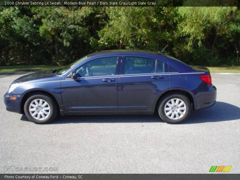 Modern Blue Pearl / Dark Slate Gray/Light Slate Gray 2008 Chrysler Sebring LX Sedan