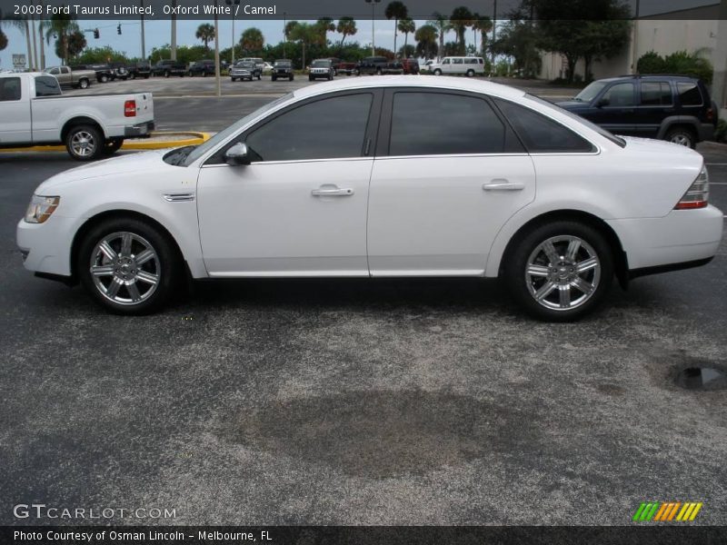 Oxford White / Camel 2008 Ford Taurus Limited