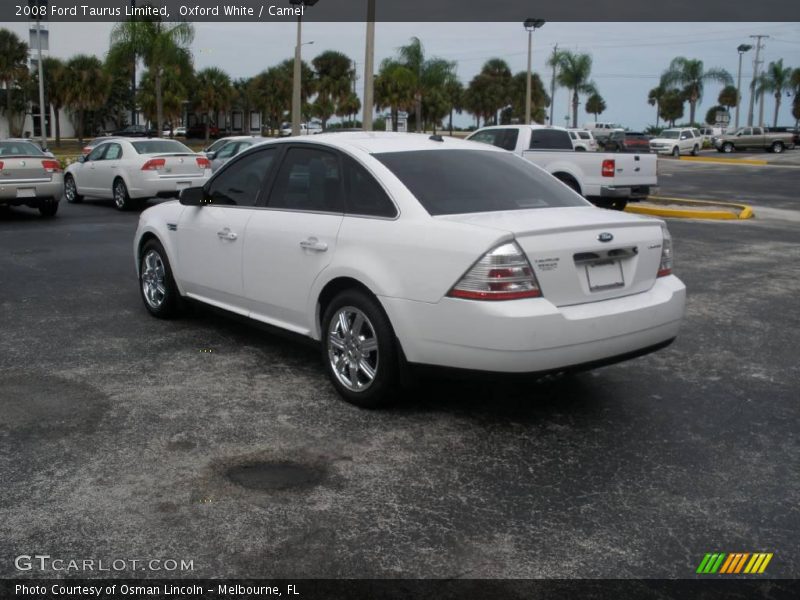 Oxford White / Camel 2008 Ford Taurus Limited
