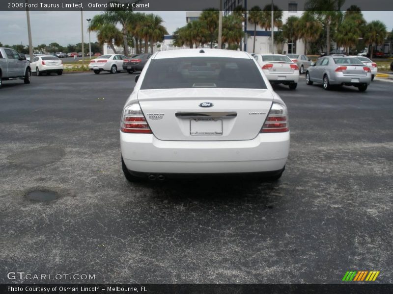Oxford White / Camel 2008 Ford Taurus Limited