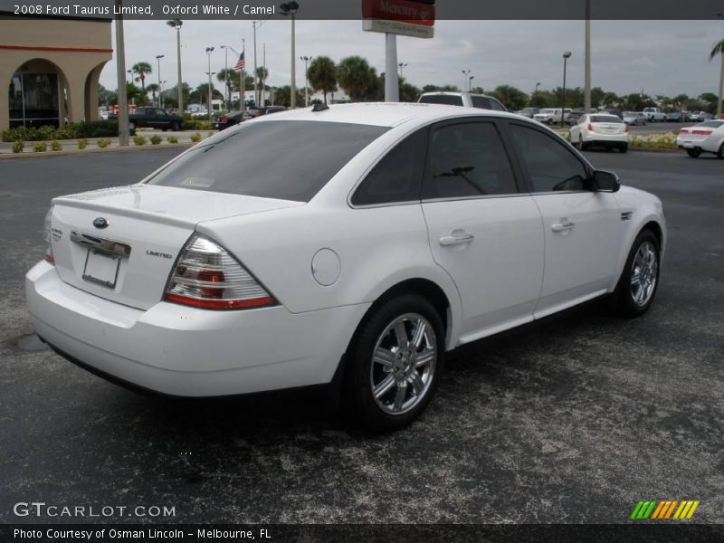 Oxford White / Camel 2008 Ford Taurus Limited