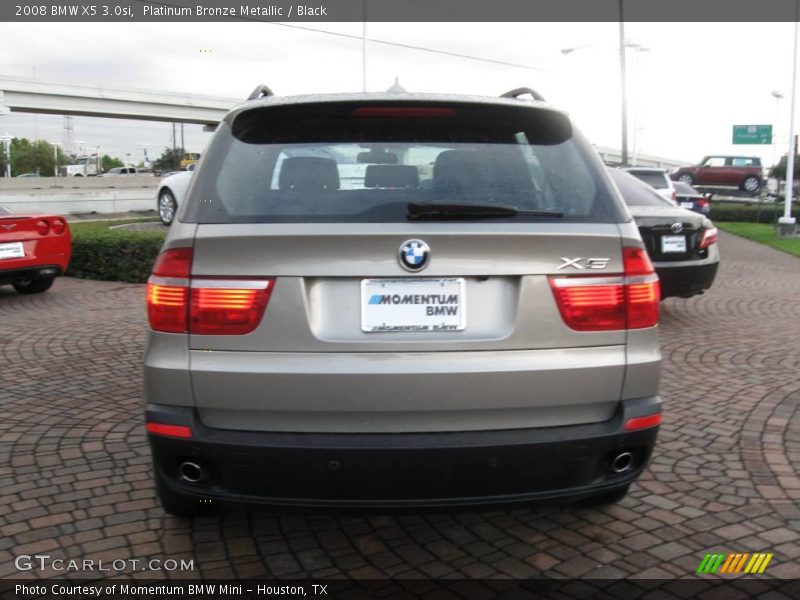 Platinum Bronze Metallic / Black 2008 BMW X5 3.0si