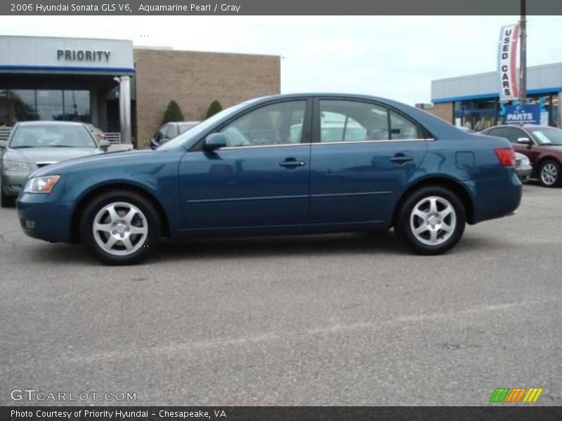 Aquamarine Pearl / Gray 2006 Hyundai Sonata GLS V6