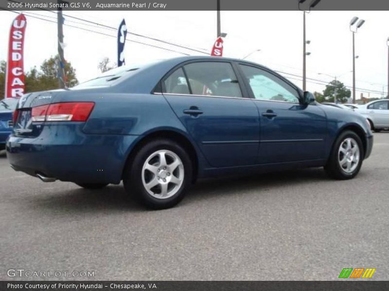 Aquamarine Pearl / Gray 2006 Hyundai Sonata GLS V6