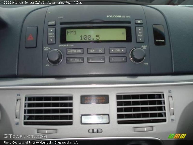Aquamarine Pearl / Gray 2006 Hyundai Sonata GLS V6