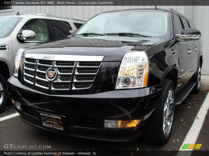 Black Raven / Cocoa/Light Cashmere 2007 Cadillac Escalade ESV AWD