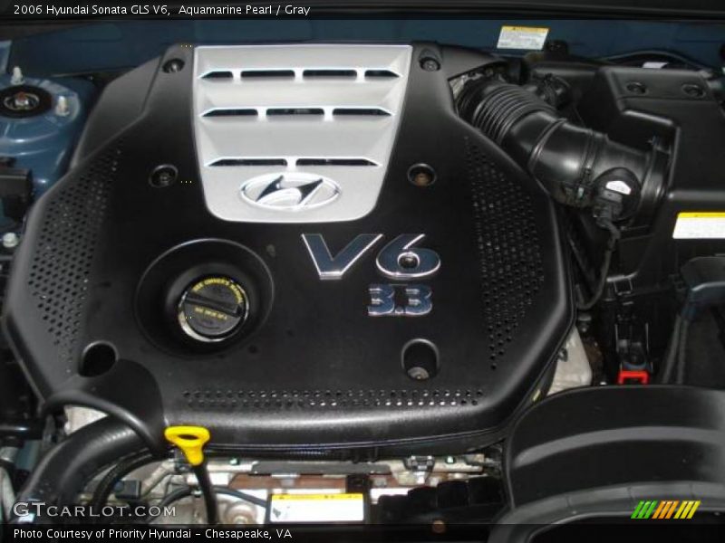 Aquamarine Pearl / Gray 2006 Hyundai Sonata GLS V6