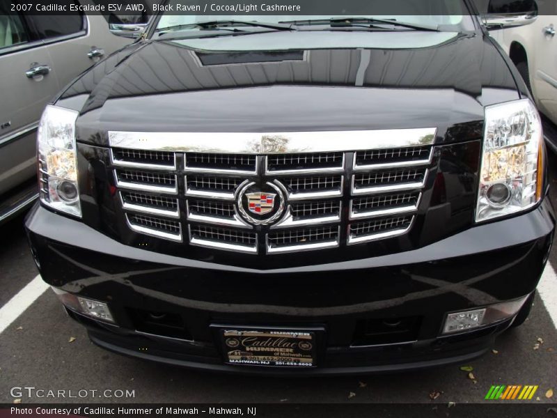 Black Raven / Cocoa/Light Cashmere 2007 Cadillac Escalade ESV AWD