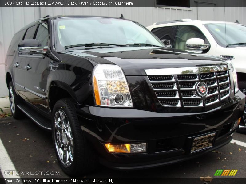 Black Raven / Cocoa/Light Cashmere 2007 Cadillac Escalade ESV AWD