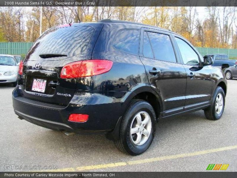 Deepwater Blue / Gray 2008 Hyundai Santa Fe GLS