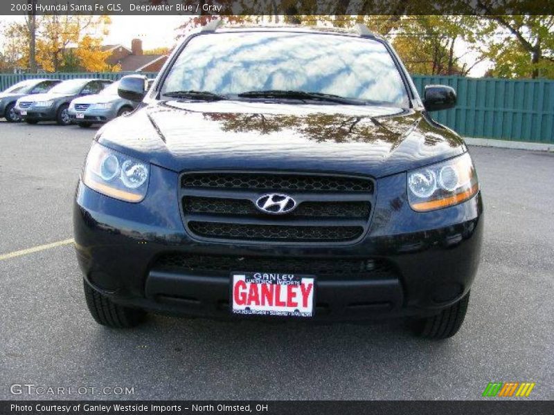 Deepwater Blue / Gray 2008 Hyundai Santa Fe GLS