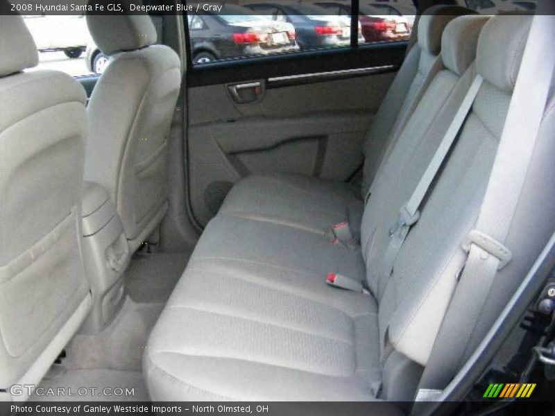 Deepwater Blue / Gray 2008 Hyundai Santa Fe GLS