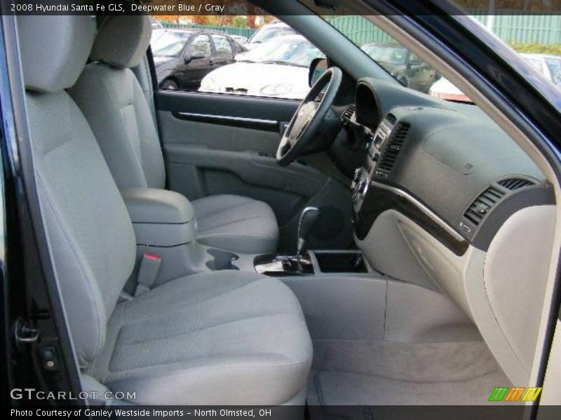 Deepwater Blue / Gray 2008 Hyundai Santa Fe GLS
