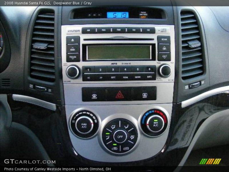 Deepwater Blue / Gray 2008 Hyundai Santa Fe GLS