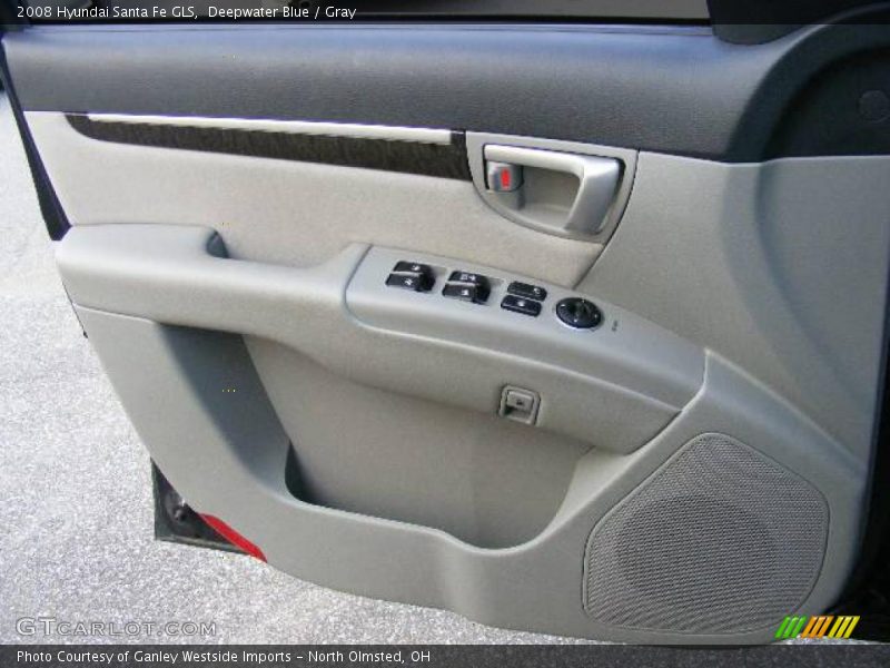 Deepwater Blue / Gray 2008 Hyundai Santa Fe GLS