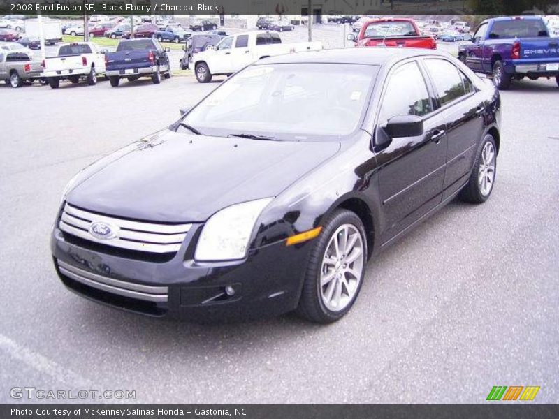 Black Ebony / Charcoal Black 2008 Ford Fusion SE