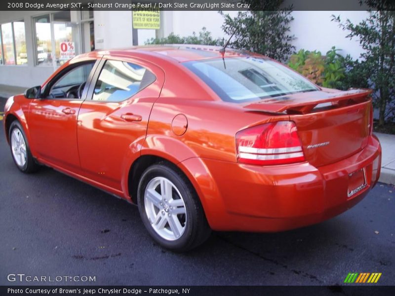 Sunburst Orange Pearl / Dark Slate Gray/Light Slate Gray 2008 Dodge Avenger SXT
