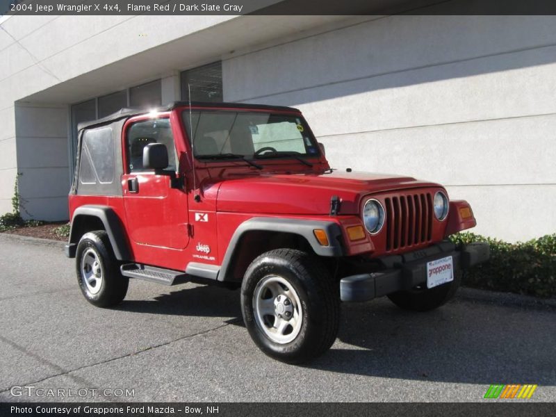Flame Red / Dark Slate Gray 2004 Jeep Wrangler X 4x4