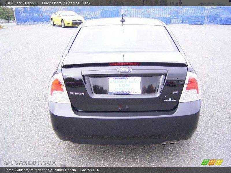 Black Ebony / Charcoal Black 2008 Ford Fusion SE