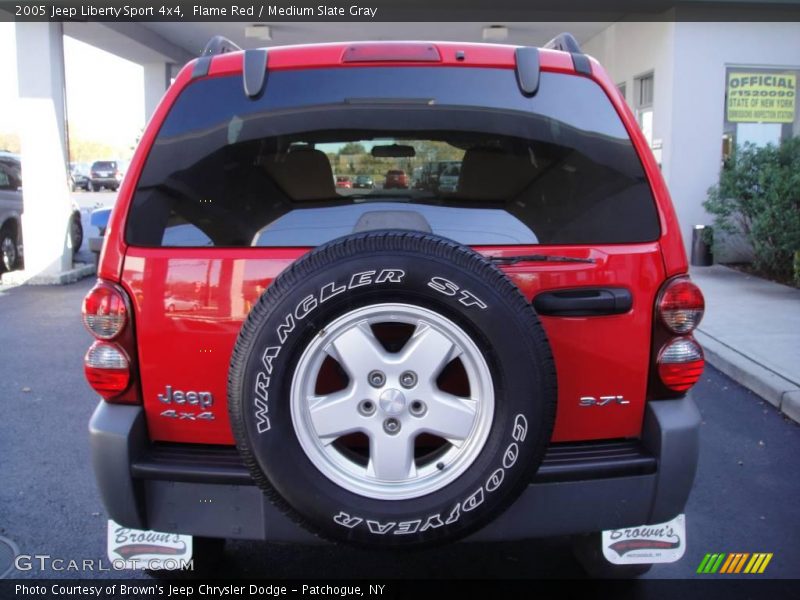 Flame Red / Medium Slate Gray 2005 Jeep Liberty Sport 4x4