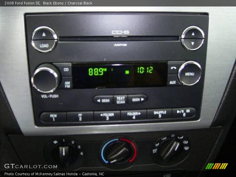 Black Ebony / Charcoal Black 2008 Ford Fusion SE