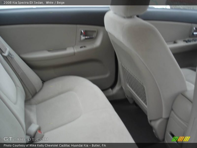 White / Beige 2008 Kia Spectra EX Sedan