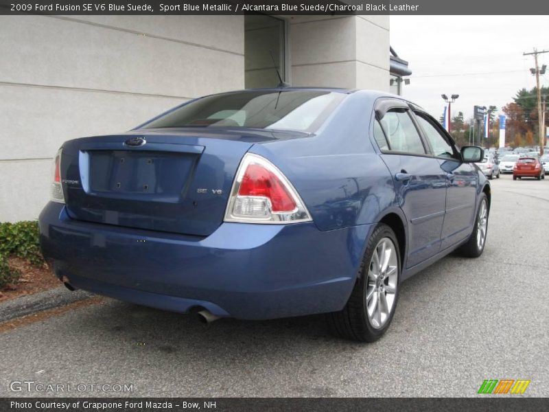 Sport Blue Metallic / Alcantara Blue Suede/Charcoal Black Leather 2009 Ford Fusion SE V6 Blue Suede