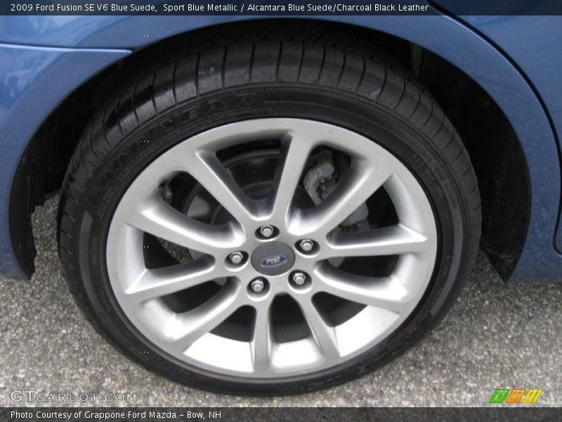 Sport Blue Metallic / Alcantara Blue Suede/Charcoal Black Leather 2009 Ford Fusion SE V6 Blue Suede