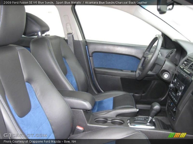 Sport Blue Metallic / Alcantara Blue Suede/Charcoal Black Leather 2009 Ford Fusion SE V6 Blue Suede